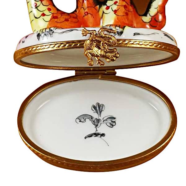 Hand Painted Porcelain Dragon Limoges Box