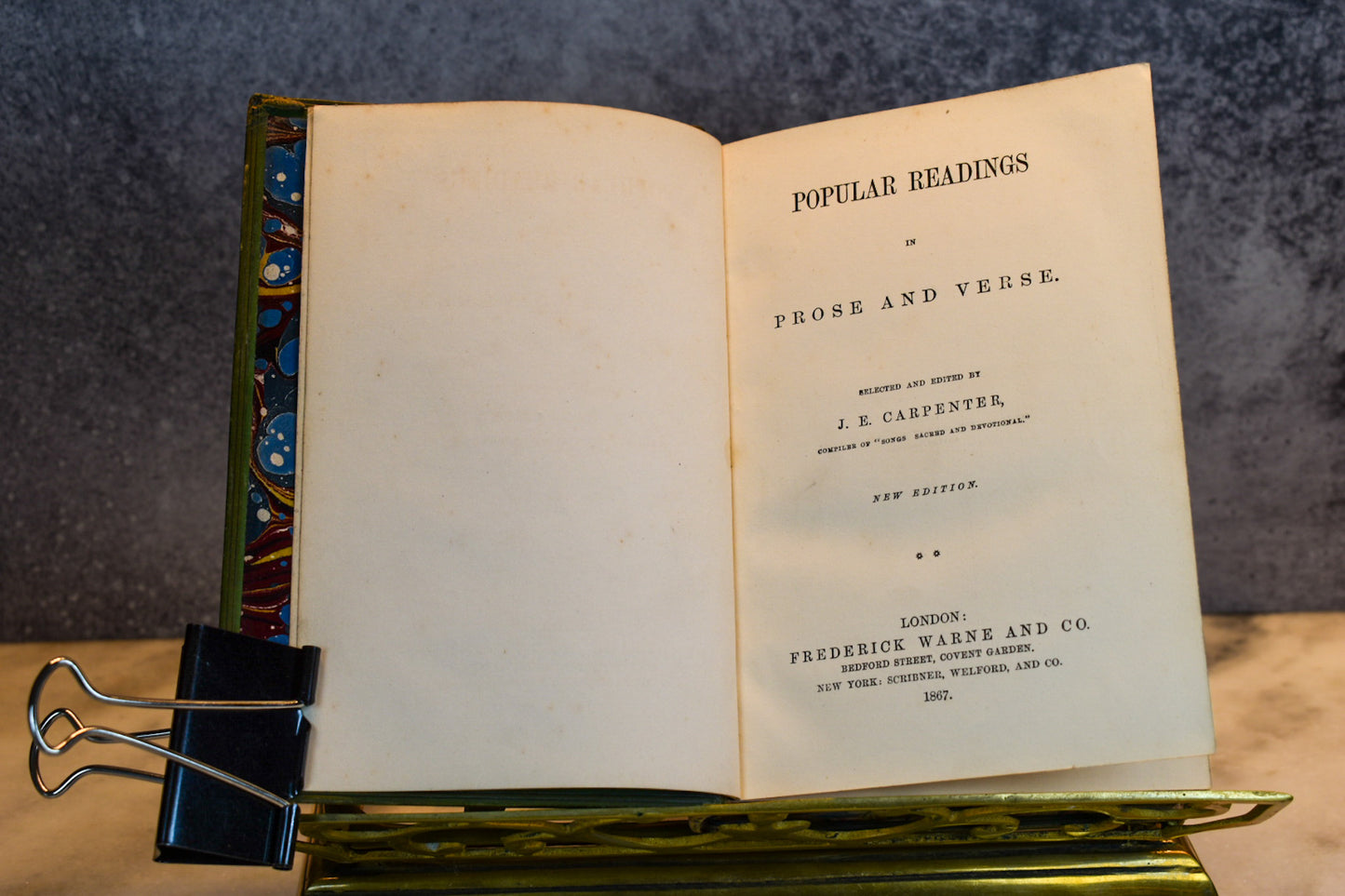 🤺 Popular Readings in Prose and Verse – 1867 Victorian Prize Binding from Glasgow’s Fencing & Gymnastics Class 📖