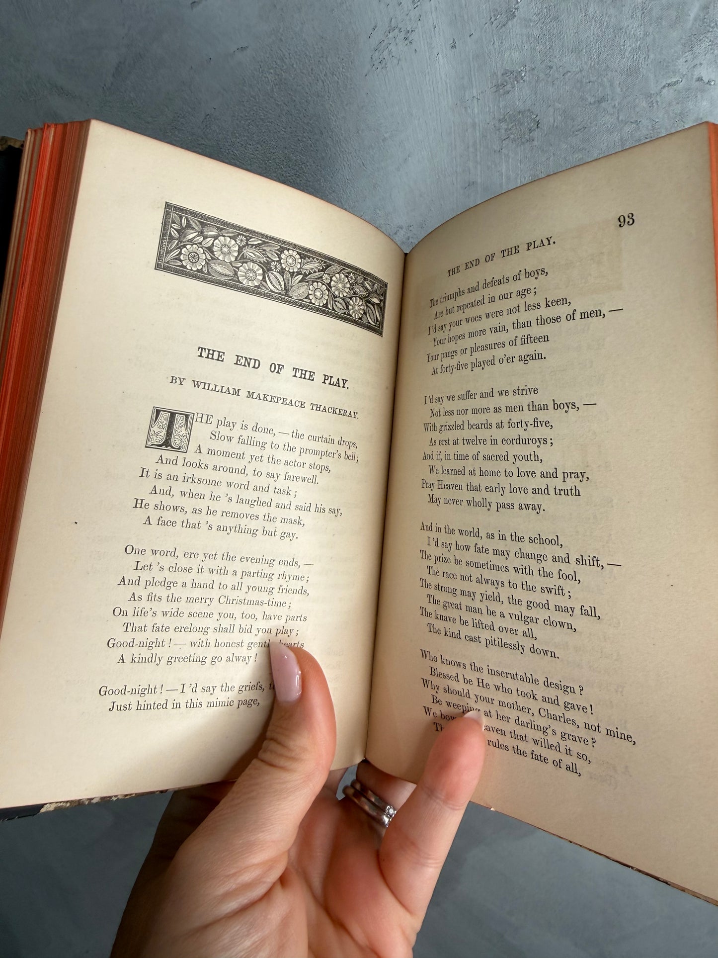 1875 Little Classics Poems Lyrical | Victorian Leather Bound Antique Poetry Book