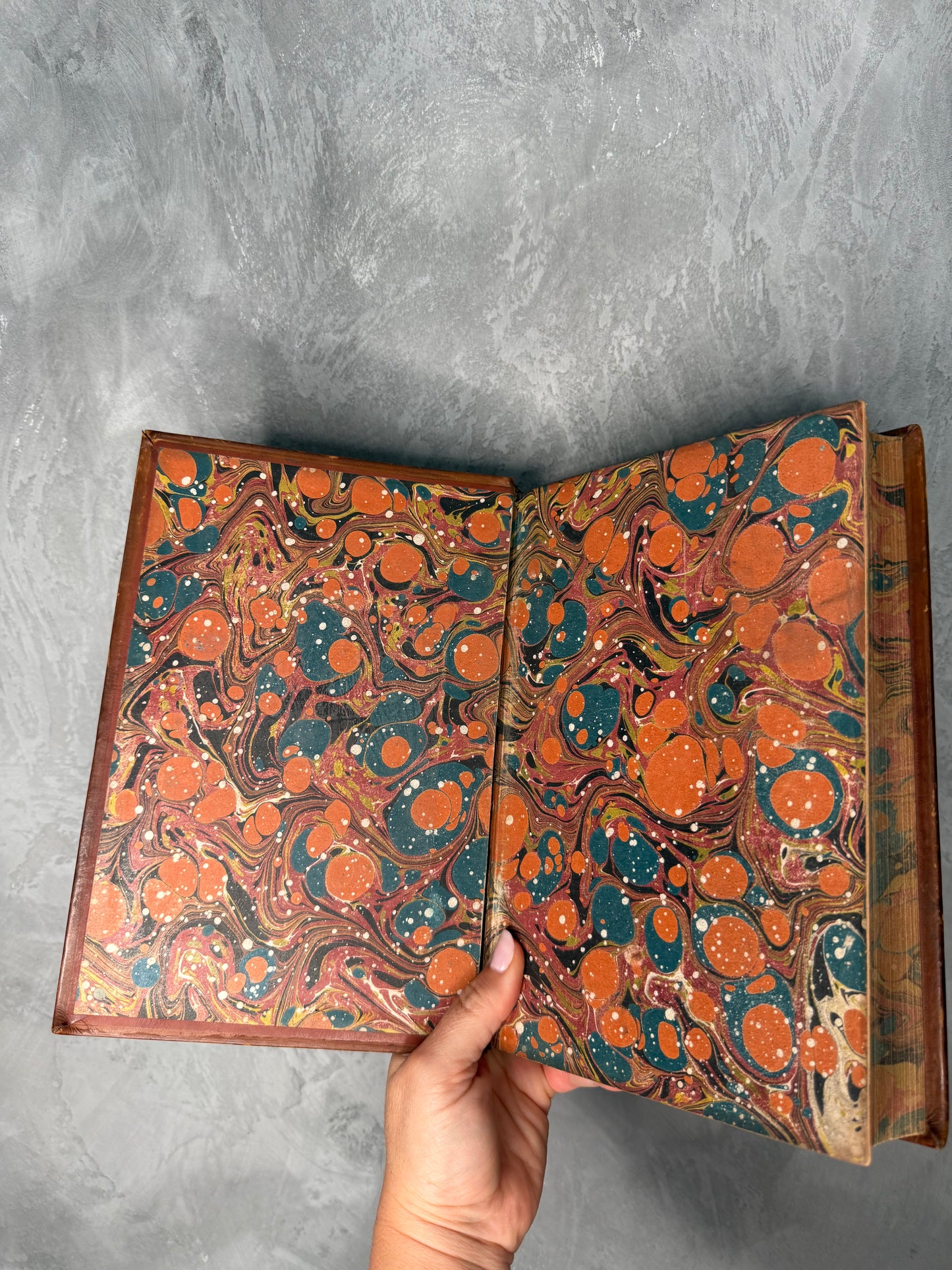 1858 The Works of Oliver Goldsmith Antique Leather Bound Victorian Book
