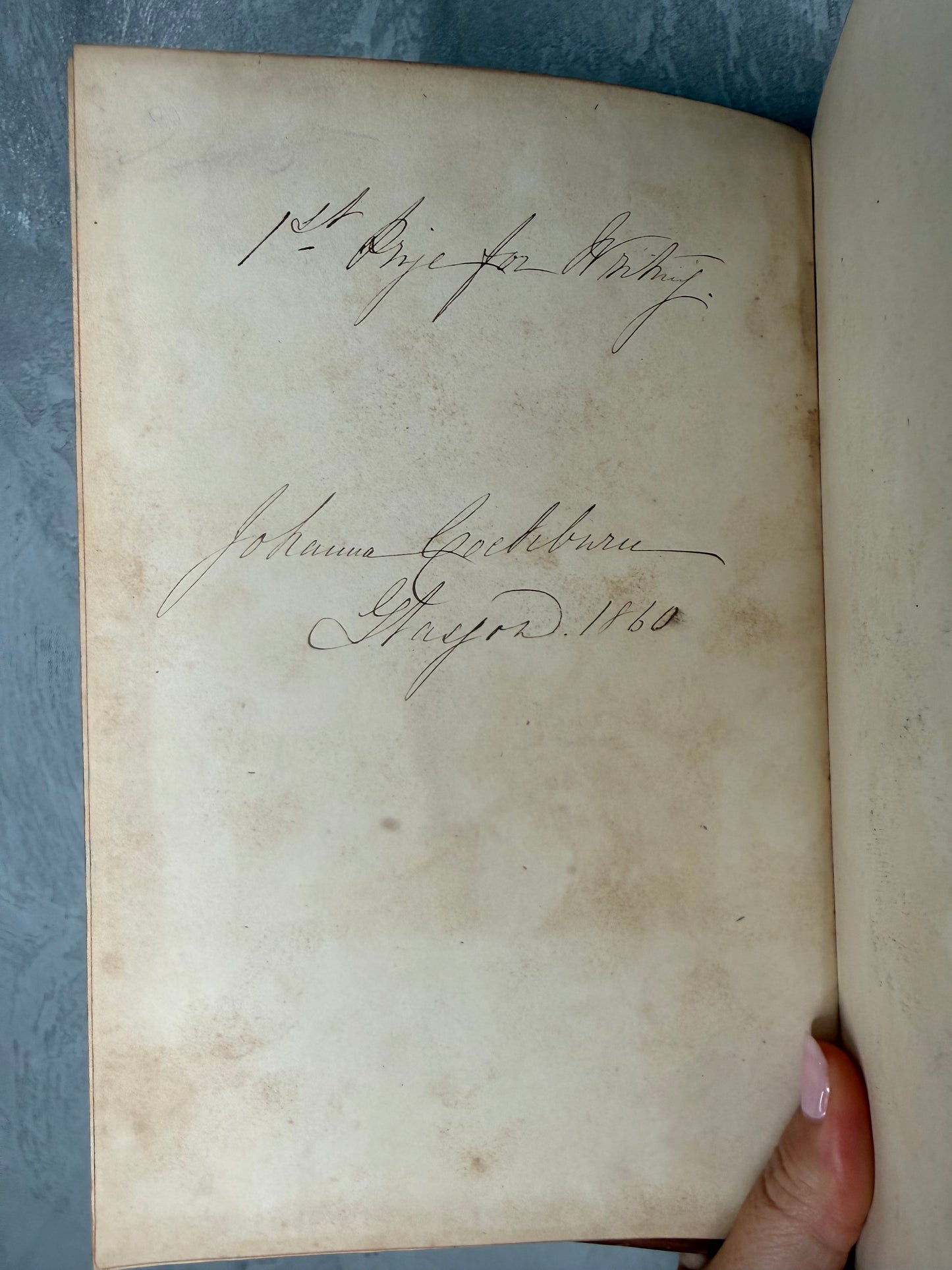 1858 The Works of Oliver Goldsmith Antique Leather Bound Victorian Book