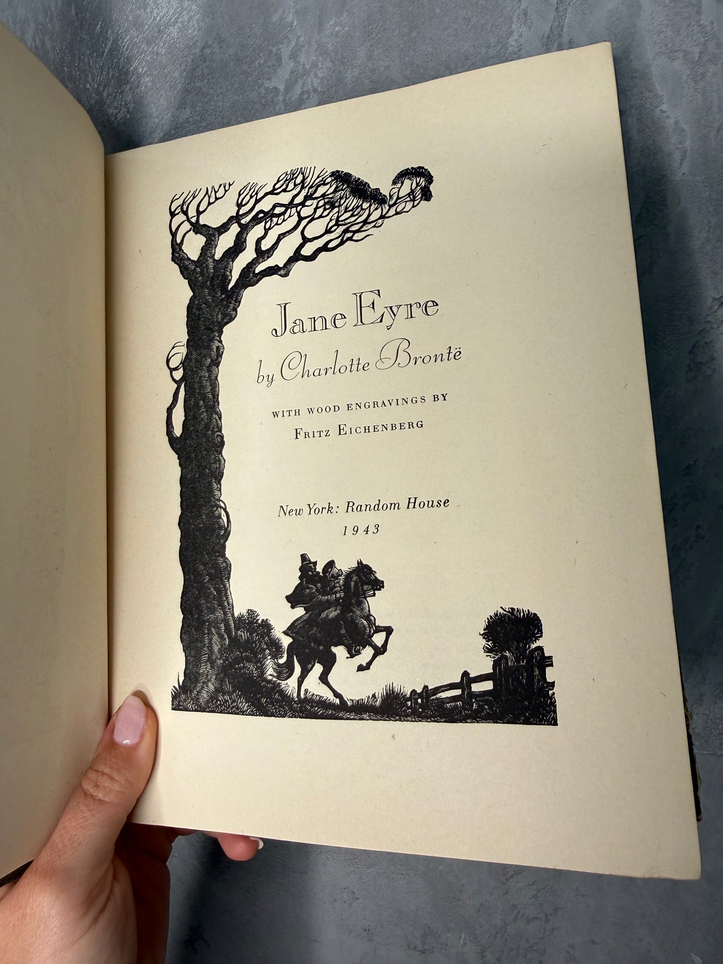 1943 Brontë Sisters Illustrated Editions | Jane Eyre & Wuthering Heights | Fritz Eichenberg Wood Engravings | Matching Set