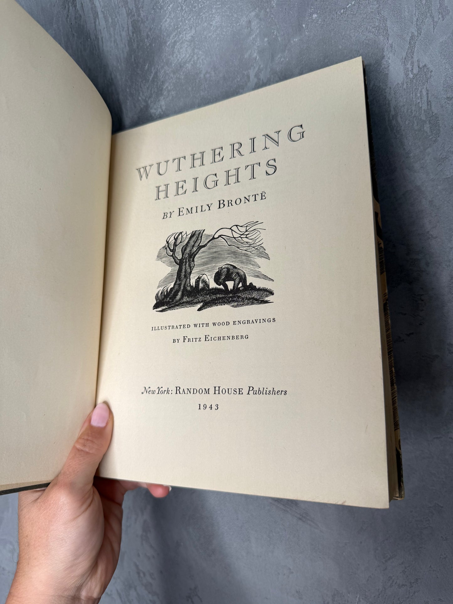 1943 Brontë Sisters Illustrated Editions | Jane Eyre & Wuthering Heights | Fritz Eichenberg Wood Engravings | Matching Set