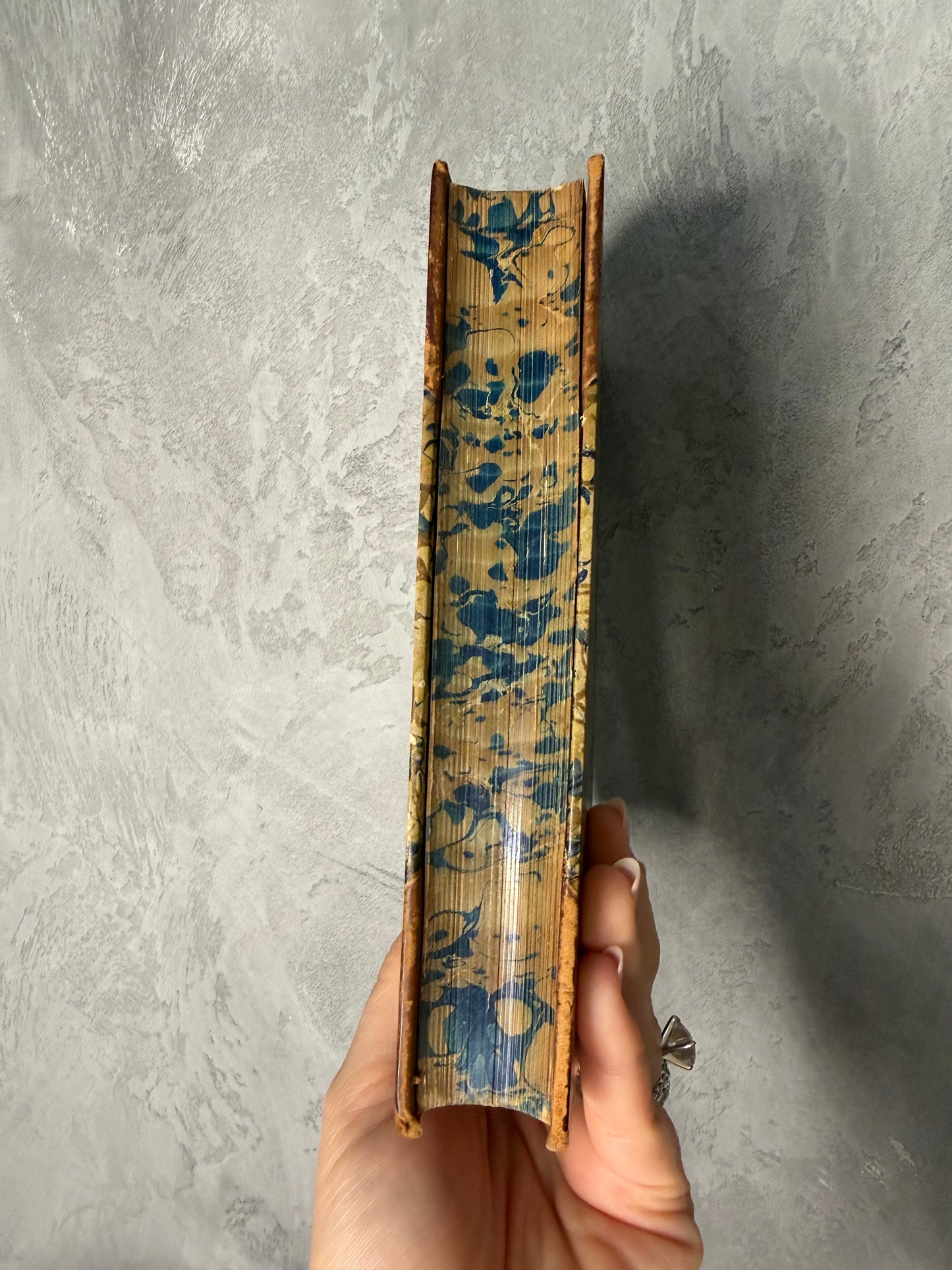1902 “Leila or The Siege of Granada” by Lord Lytton | Antique Half Leather & Marbled Binding