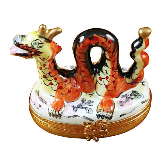 Hand Painted Porcelain Dragon Limoges Box